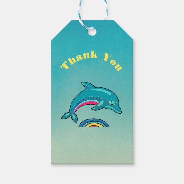 Vielen Dank an Happy Jumping Porpoise Geschenkanhänger (Vorderseite)