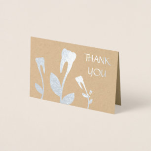 VIELEN DANK AN IHNEN, Zähne zu blühen Foil Card Folienkarte