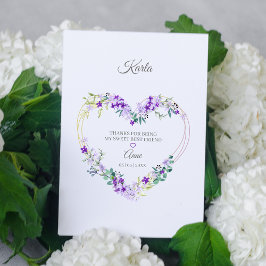 Vielen Dank an Ihre besten Freunde Blumenherz in L Postkarte