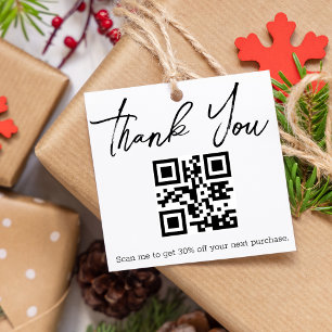 Vielen Dank an kleine Unternehmen qcode Rabatt Geschenkanhänger