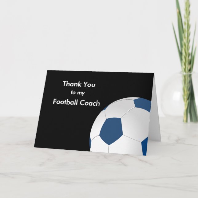 Vielen Dank an meinen Fußball- und Fußball-Trainer Dankeskarte (Vorderseite)