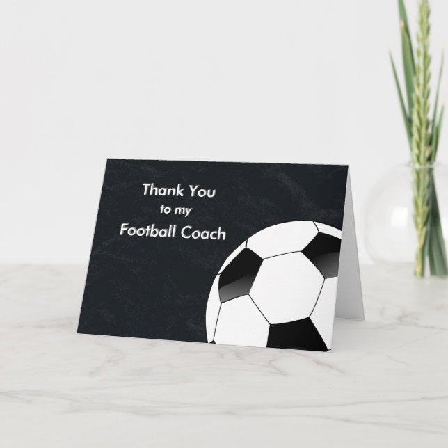 Vielen Dank an meinen Fußball- und Fußball-Trainer Dankeskarte (Vorderseite)