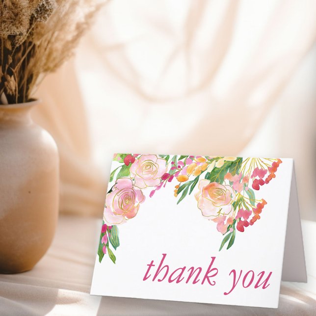 Vielen Dank an Mexikanische Fiesta Blume Schwarze  Dankeskarte (Thank You card from my Floral Chic Quinceanera Collection
)