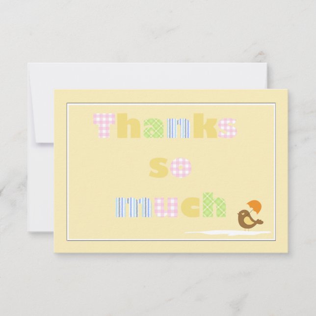 Vielen Dank an Notecard Einladung (Vorderseite)