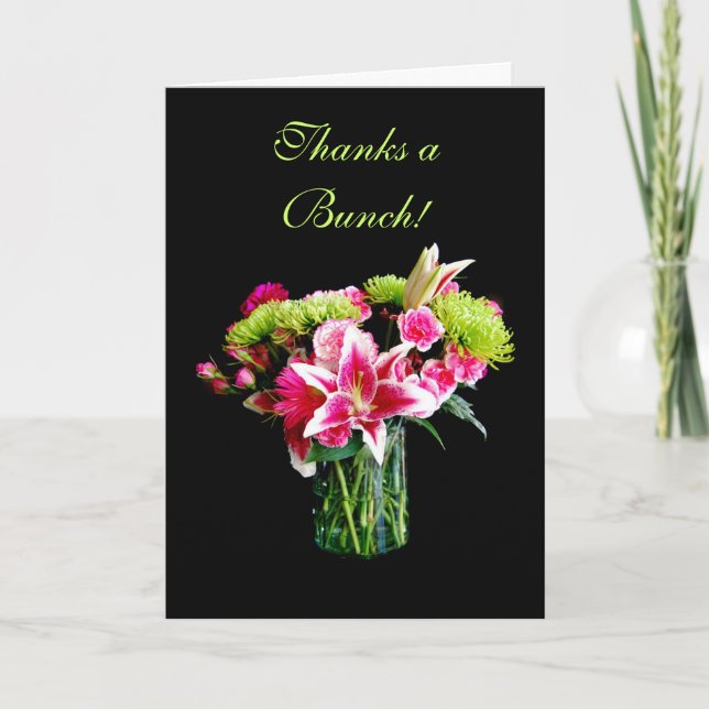 Vielen Dank an Stargazer Lily Bouquet Dankeskarte (Vorderseite)