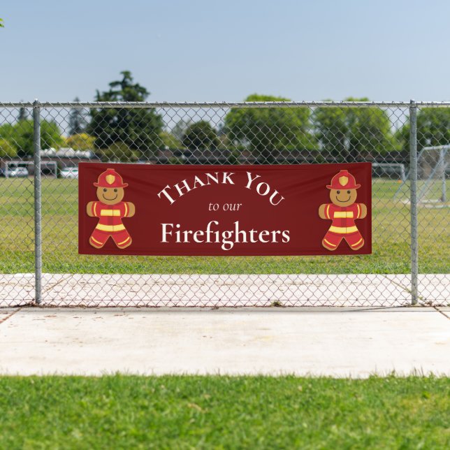 Vielen Dank an unsere Feuerwehrleute Gingerbrot Co Banner (Insitu)