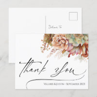 Vielen Dank an Watercolor Cactus Postcard