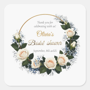 Vielen Dank an White Roses & Blue Baby's Atem Quadratischer Aufkleber