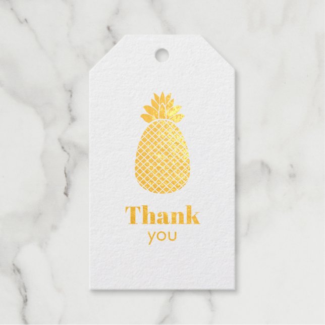 Vielen Dank Ananas Geschenketiketten Geschenkanhänger (Vorderseite)