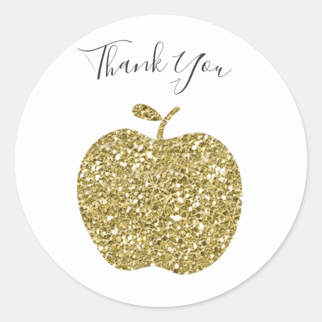 Vielen Dank, Apple Stickers für Lehrer (Vorderseite)