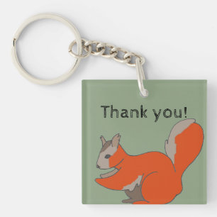 Vielen Dank Artistic Apprecive Eichhörnchen Schlüsselanhänger