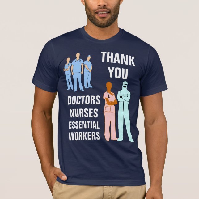 Vielen Dank Ärzte Krankenpfleger Grundlegende Arbe T-Shirt (Vorderseite)