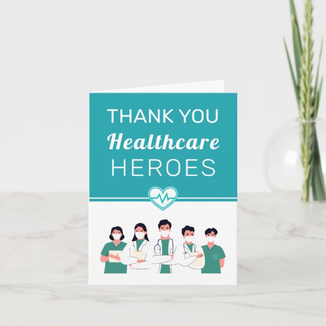 Vielen Dank Ärztin Krankenpflegerkarte Dankeskarte (Vorderseite)