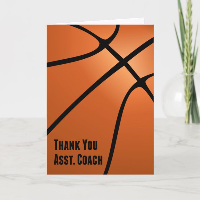 Vielen Dank, Assistent Basketball Coach für harte  Dankeskarte (Vorderseite)