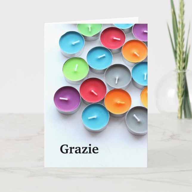 Vielen Dank auf Italienisch Dankeskarte (Vorderseite)