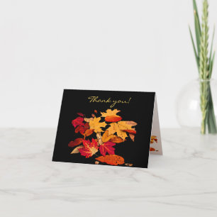Vielen Dank Autumn Folies in Orange Red Yellow Dankeskarte