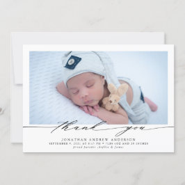 Vielen Dank Baby Birth Foto Collage Ankündigung