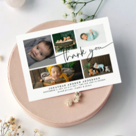 Vielen Dank, Baby Birth Foto Collage Dankeskarte