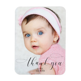 Vielen Dank Baby Birthday Foto Elegante Swashes Magnet