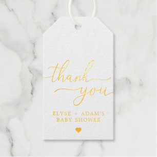Vielen Dank Baby Dusche Gold Foil Gefallen Tag Geschenkanhänger