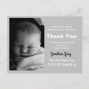 Vielen Dank, Baby Foto Geburtsankündigung Postcard Postkarte