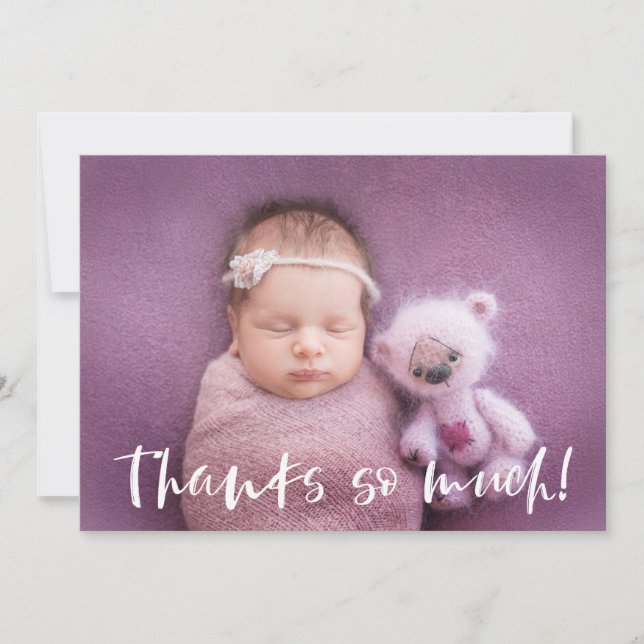 Vielen Dank | Baby Foto Vielen Dank | weiß (Vorderseite)
