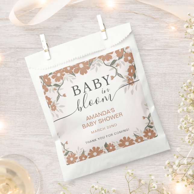 Vielen Dank, Baby in der Blütendusche Geschenktütchen (Ausgeschnitten)