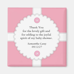 Vielen Dank, Baby Shower Dantel Magnet