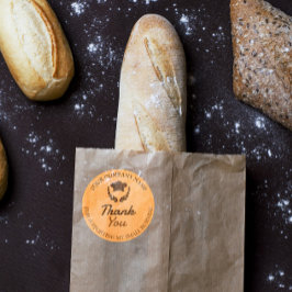Vielen Dank, Bäckerei Custom Sticker Label