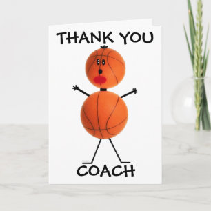 Vielen Dank Basketball Coach Dankeskarte