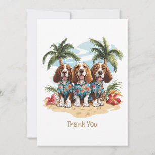 Vielen Dank Basset Hound Hunde Hawaiian Shirts Dankeskarte