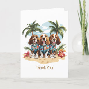Vielen Dank Basset Hound Hunde Hawaiian Shirts Dankeskarte