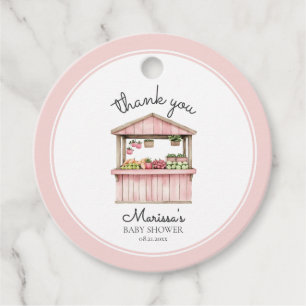 Vielen Dank Bauern Market Girl Baby Dusche Geschenkanhänger