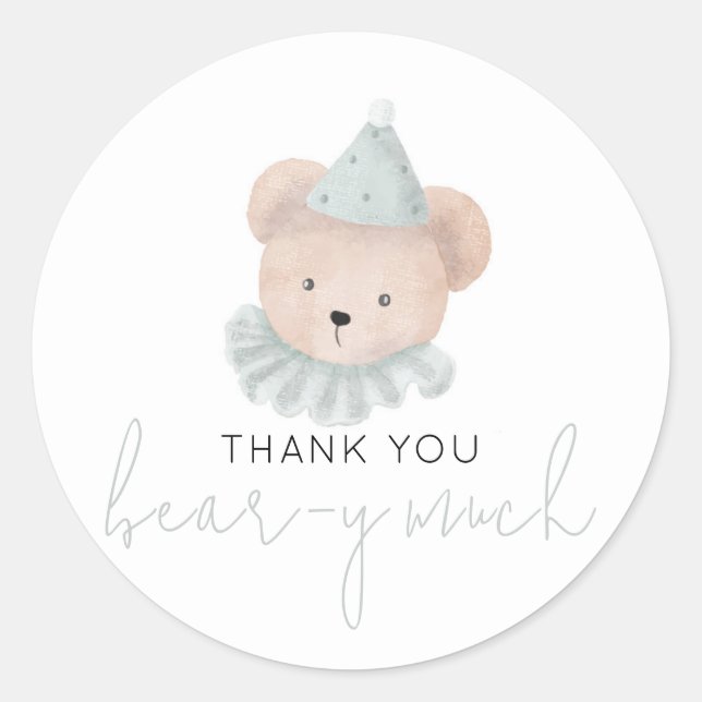 Vielen Dank, Bear y Much Runder Aufkleber (Vorderseite)