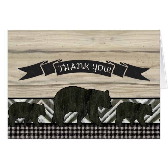 Vielen Dank Bears Baby Boy Dusche Lumberjack Karie (Vorderseite (Horizontal))