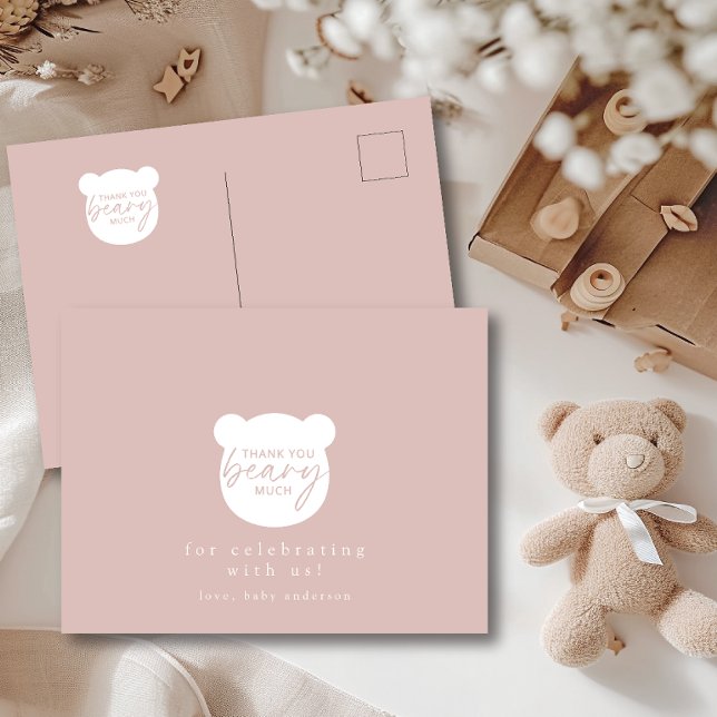 Vielen Dank Beary Much Postkarte (Von Creator hochgeladen)