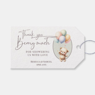 Vielen Dank Beary Viel, Kaum Warten Baby Shower Geschenkanhänger