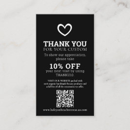 Vielen Dank Beauty Health Foto Promo Wiederholen C Visitenkarte