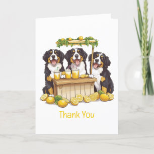 Vielen Dank Bernese Mountain Hunde Lemonade Stand Dankeskarte