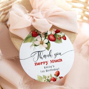 Vielen Dank berry viel Strawberry Geburtstag Geschenkanhänger