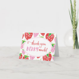 Vielen Dank BERRY vielen Aquarell Erdbeerkarte Dankeskarte