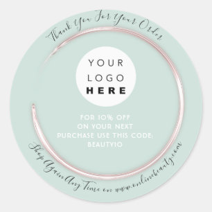 Vielen Dank bestellen Sie Logodiscount-Code-Rose M Runder Aufkleber