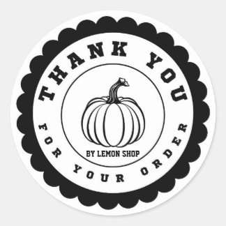 Vielen Dank Black Pumpkin Circle Customizing Runder Aufkleber