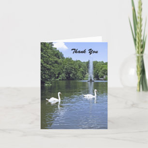 Vielen Dank, Blank Inside, Swans und Springbrunnen Dankeskarte