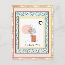 Vielen Dank, Blauer Rosa Gold Spark Abstrakt Postkarte