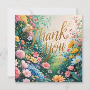 Vielen Dank Blooming Garden Blume Card Dankeskarte