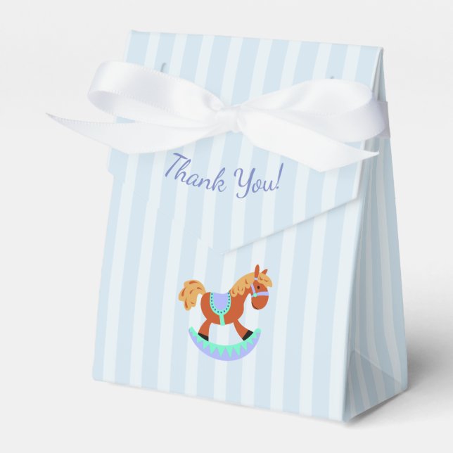 Vielen Dank Blue Baby Dusche Candy Favor Box Geschenkschachtel (Vorderseite)