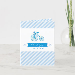 Vielen Dank Blue Boy Baby Dusche Faltkarte Dankeskarte