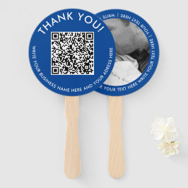 Vielen Dank Blue Website QR Code Foto Fan Fächer