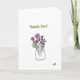 Vielen Dank Blume 6 Karte